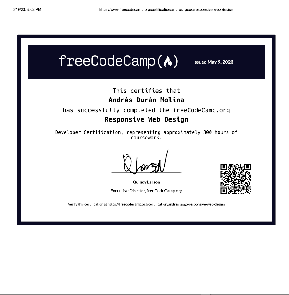 Certificade Responsive Web Design